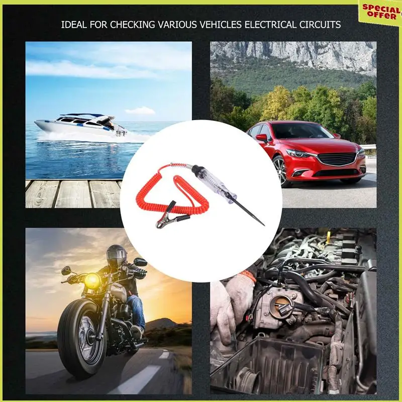 

A34R тестовая лампа, 2 шт., 6 В-24 В постоянного тока, тестер автомобильных цепей и цифровой ЖК-дисплей, автомобильный электрический тестер, автоматический тест непрерывности напряжения