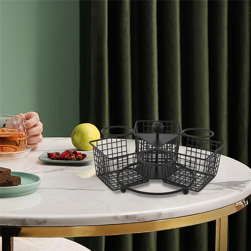 

ABMS-For Party Living Room Home Camping Picnic French Fries Basket Fried Chicken Basket Multiuse Food Display Rotary