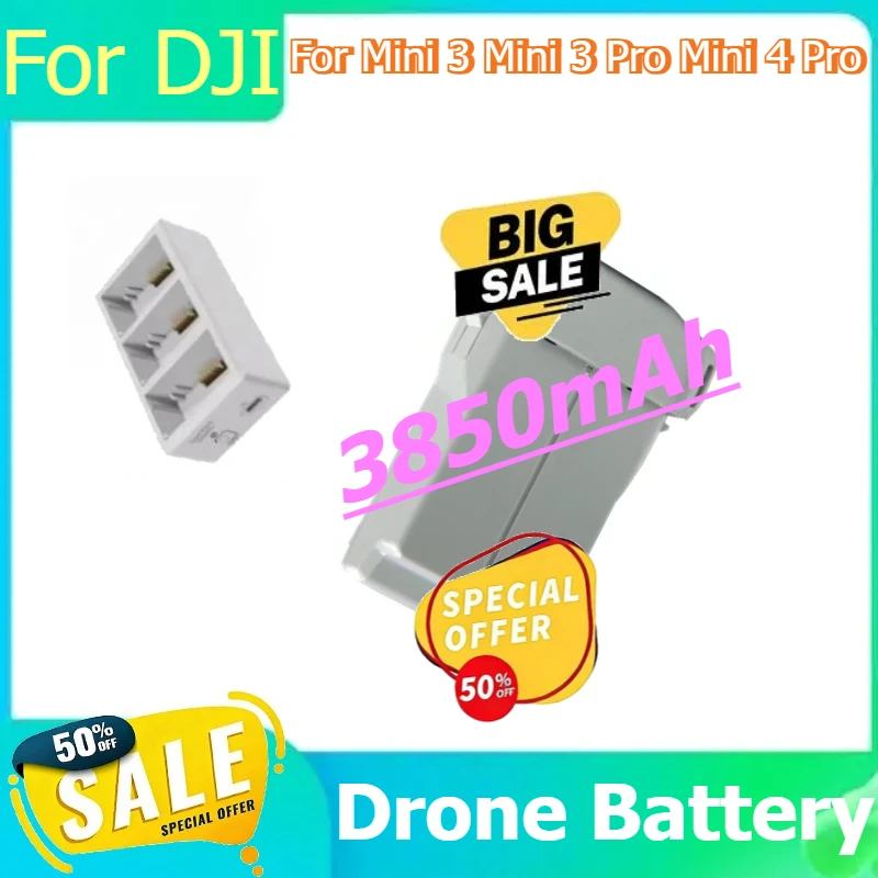 

Flight Time 45 Minutes For DJI Mini 4 Pro Battery Plus Compatible Mini 3/Mini 3 Pro Drone Flight Battery Accessories 3850mAh