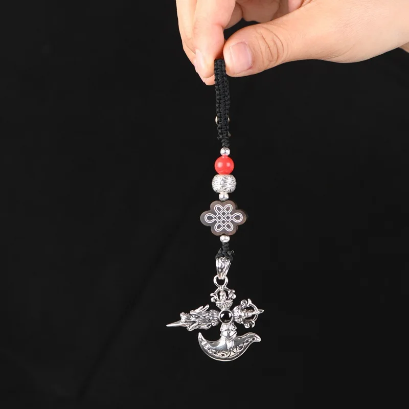 Dragon Head Diamond Rod Yue Blade Pendant