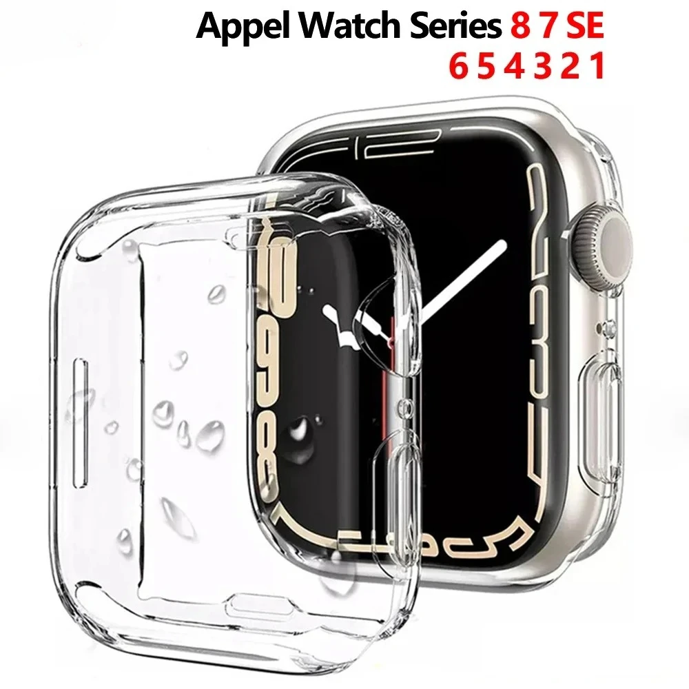 واقي للشاشة لساعة أبل 45 مللي متر 41 مللي متر 44 مللي متر 40 مللي متر 42 مللي متر 38 مللي متر غطاء ممتص للصدمات كامل لساعة أبل 9 8 7 SE 6 5 4 3 2 1 #1