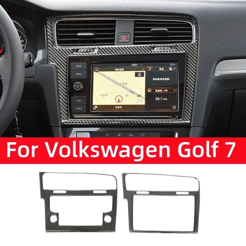 

Для Volkswagen Golf 7 Gti Mk7 2013-2019 углеродное волокно, автоконсоль, центральная GPS-навигационная панель, накладка, рамка, автомобильные аксессуары