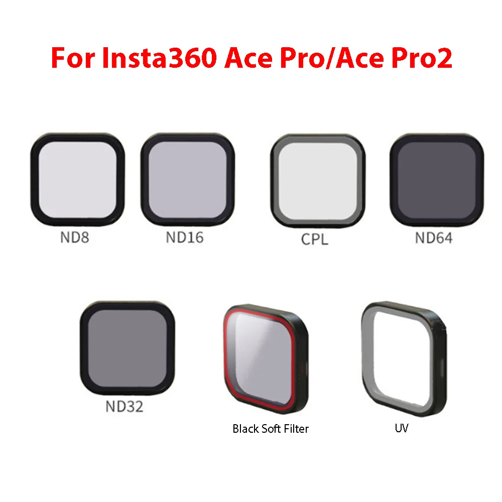 

For Insta360 Ace Pro/Ace Pro2 Filters Action Camera Lens Filter Lens Protection Filter Set Accessories