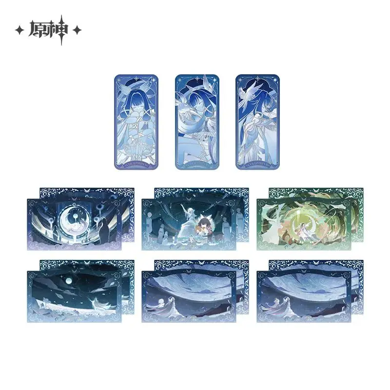 

miHoYo Official Game Genshin Impact Columbina Badge Commemorative Card Set Anime Brooch Cartoon Ornament Cosplay Halloween Gifts