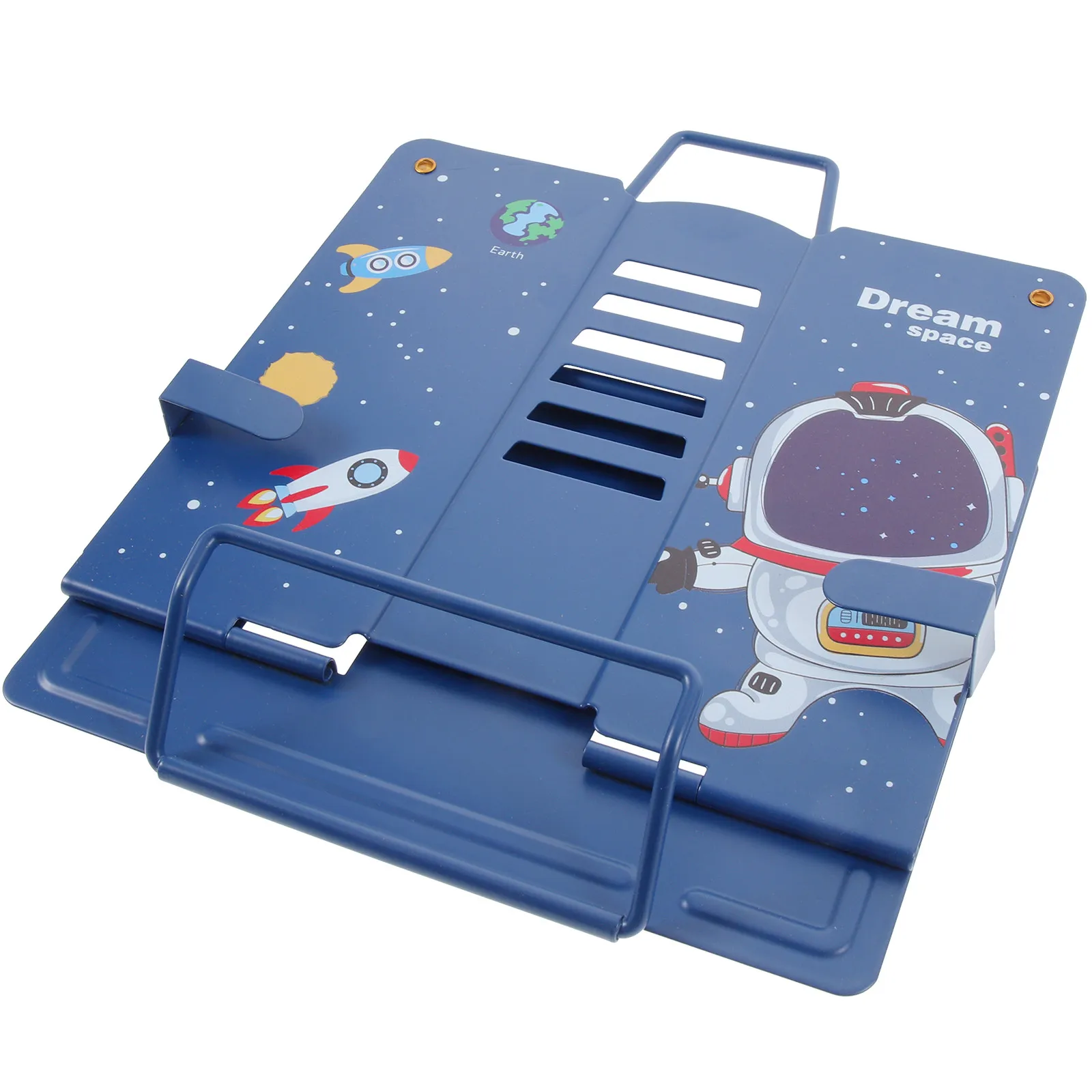 Foldable Metal Book Stand Retractable Reading Holder Portable Desktop Book Rack Student Reading Support Drawing Board