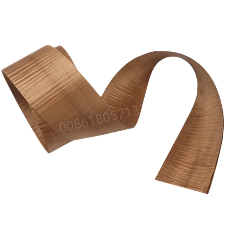 Custom Natural Smoked / Fumed Figured Maple Veneer,2pcs,0.2-0.5mm thick,for Yacht Interiors,Guitar,Elevator Cladding,Showcase