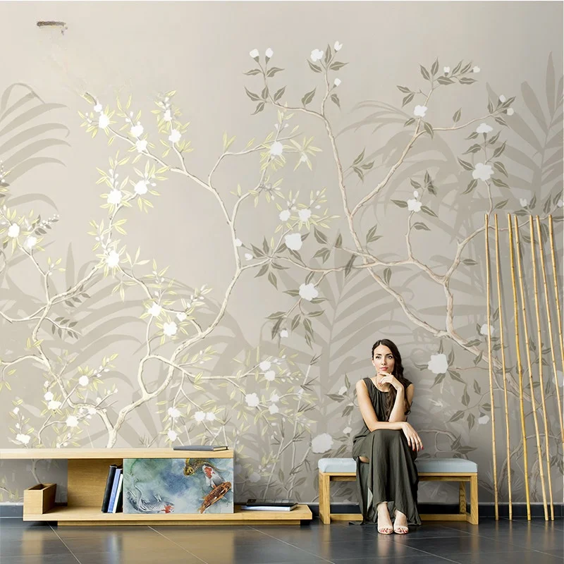 Customized wallpaper European retro floral forest living room bedroom dining room background wall decoration 3d wallpaper
