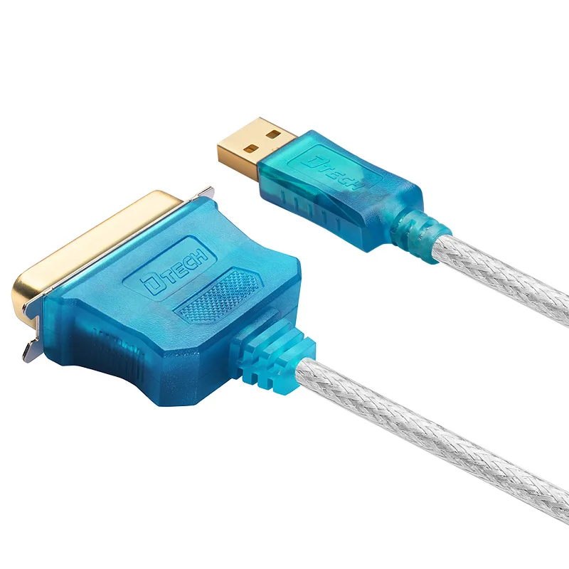 2PCS DTECH Wholesale USB2.0 To Parallel Port Print Cable IEEE 1284 36pin Printer Adapter Converter USB To CN36
