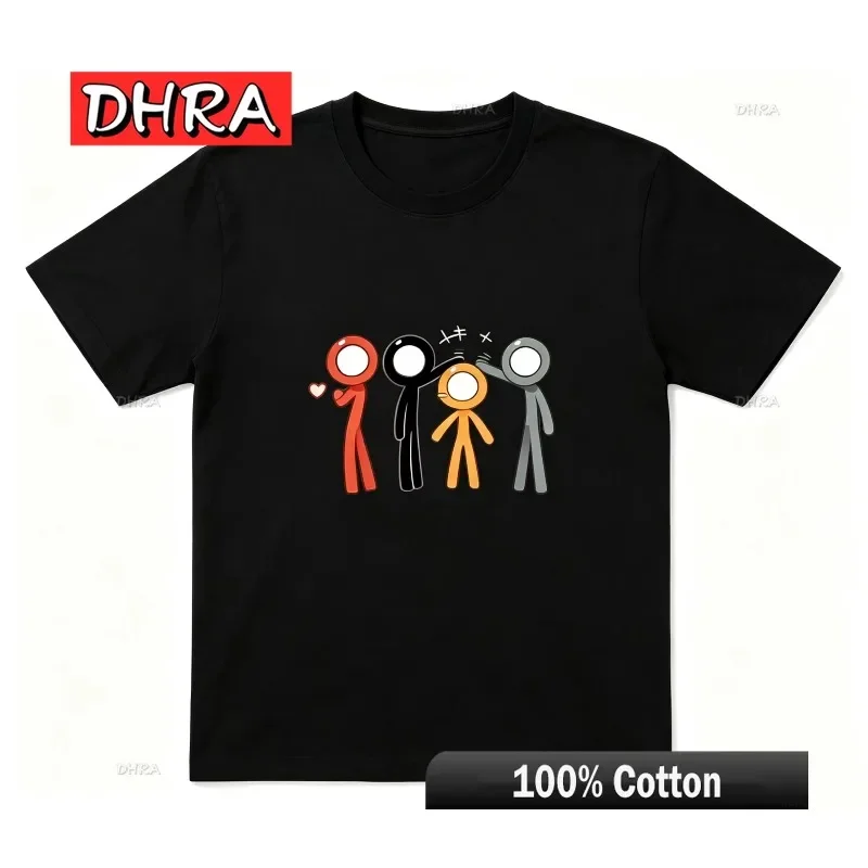 Matchstick Man Allen Baker Printed Men's and Women's T-shirt Street Style Comes Second Time Selected Pure Cotton T-shirt