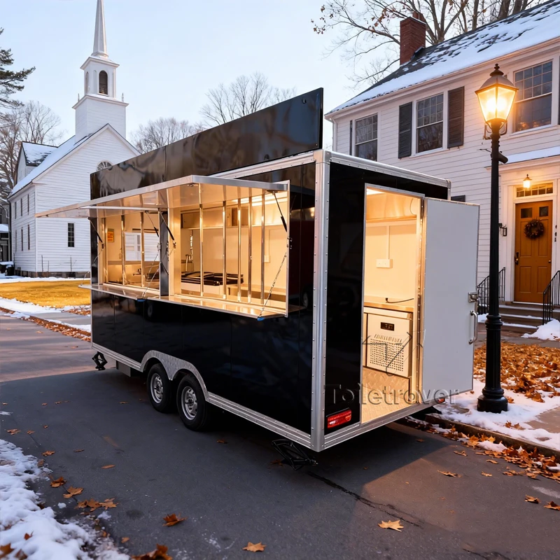 

Высококачественный мобильный фудтрак для уличной торговли, фургон для пасты и фастфуда, полностью оборудованный, с зоной для отдыха, на заказ