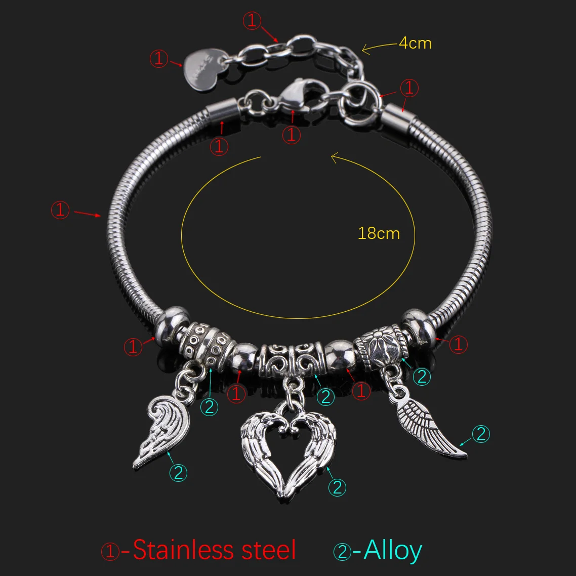 Fashion Bracelet For Women New Cross Love Heart Cat Stainless Steel Bracelet On Hand Jewelry Original Gift Friend Wholesale 2023