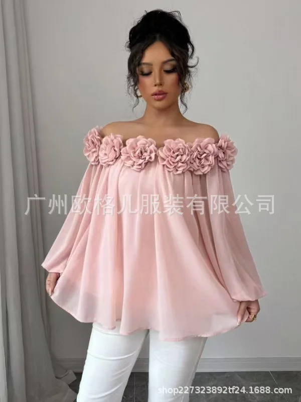 

Backless Chic Sexy Top Strapless Floral Puff Bustier Top Romantic Lace Ruffle Party Top Summer Beach Party Casual Blouse
