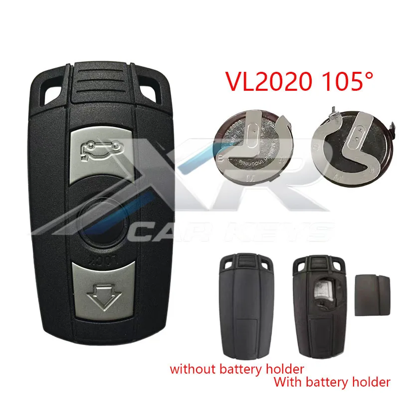 Intelligentes Schlüsselgehäuse mit 3 Tasten und VL2020 105 Batterie für BMW X5 X6 E61 E90 E82 E70 E71 E87 E88 E89 1 3 5 6 Serie Fernbedienung Autoschlüssel