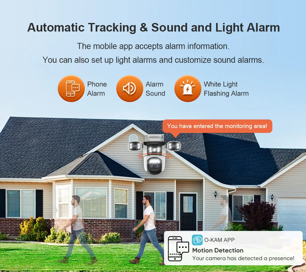 LS VISION 20MP 3-Screen 4-Lens 10X Optical Zoom WiFi Wireless Outdoor Security Camera PTZ with Auto-Tracking Surveillance Camera