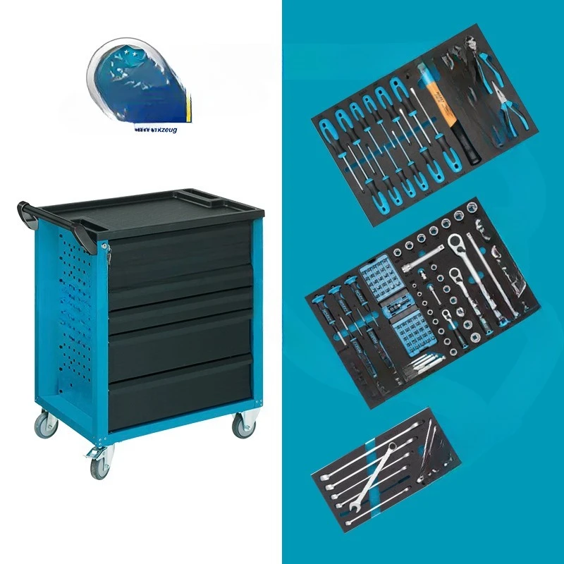 Tool Cart Set 6 Drawer Multifunctional Maintenance Cart Car Room Tool Cabinet, Mobile Auto Repair Cabinet