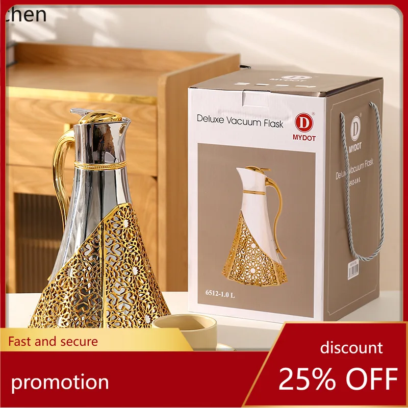 Zml press-type coffee pot, insulated water kettle, thermos with high borosilicate glass liner