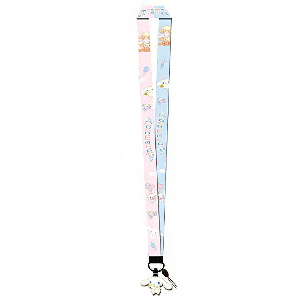 MINISO Hello Kitty Lanyard Neck Strap Sanrio Cinnamoroll Melody Cartoon Badge Keychain for Pendant Key ID Badge Holder Key Ring