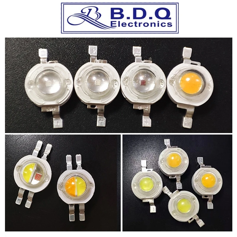 10 قطعة LED COB مصباح رقاقة 1 واط 3 واط 3.2-3.6 فولت المدخلات 100-220LM لمبة LED صغيرة ديود مصلحة الارصاد الجوية DIY بها بنفسك LED الكاشف الأضواء النازل