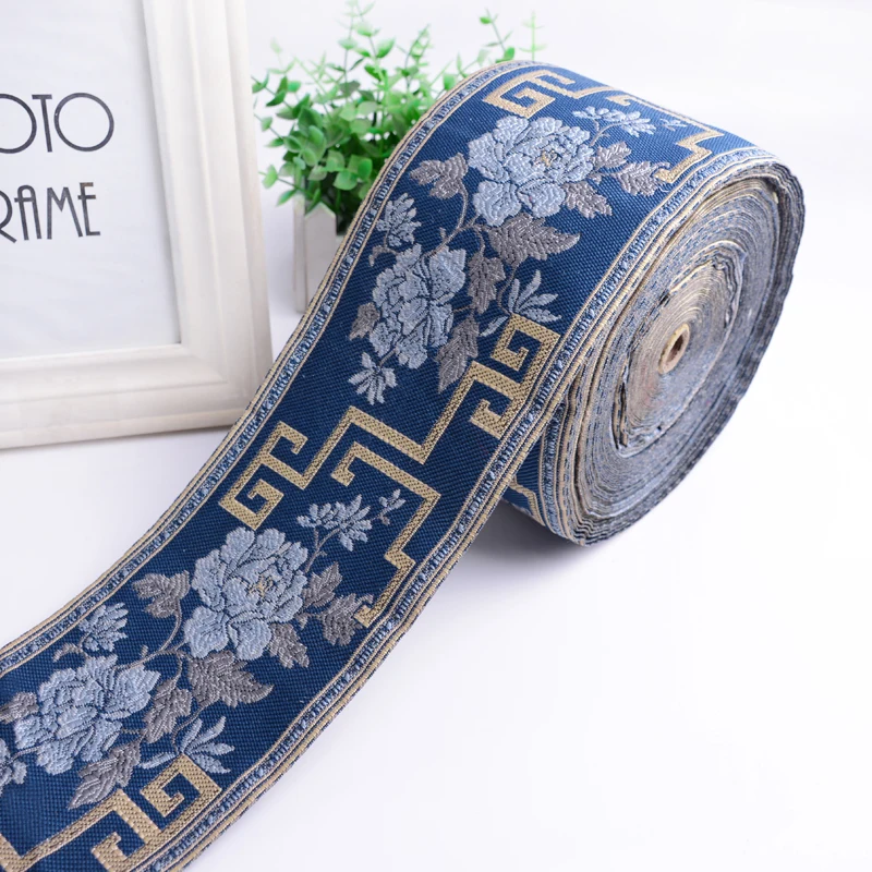 1 Meter 12CM Wide Woven Jacquard Ribbon Webbing Trim Ethic Pattern Ribbon For Curtain Sofa Carpet Decoration Sewing Supply