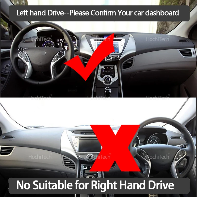For Hyundai Elantra 2011 2012 2013 2014 2015 MD UD Dashboard Cover Pad Sun Protection Pad UV Protection Mat Left Hand Drive