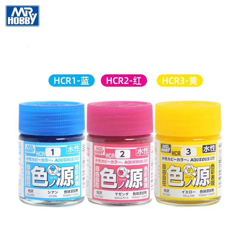 18ml Mr Hobby HCR1 2 3 Water Base Acrylic Aqueous Color Paint For DIY Plastic Doll Plane Military Model Kit Building Tool