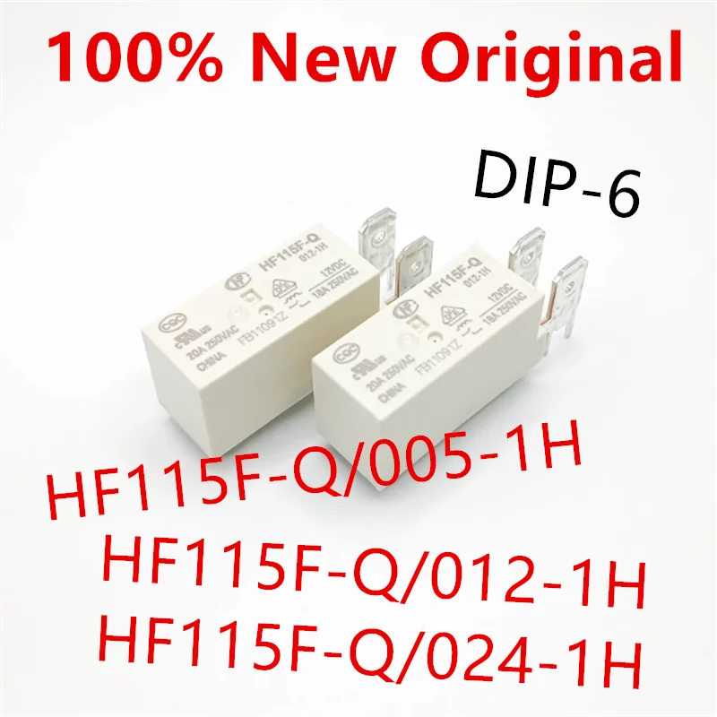 10piece  HF115F-Q/005-1H 、HF115F-Q/012-1H 、HF115F-Q/024-1H 、HF115F-Q/012-1HT 、HF115F-Q/024-1HT  DIP-6  New high-power relay