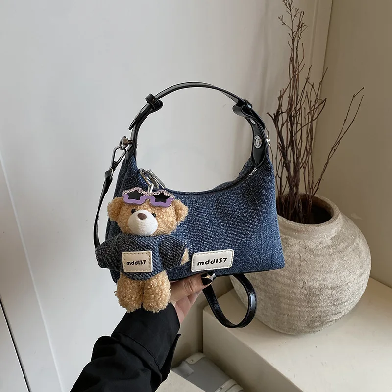 

​2025 Summer Denim Hobo Bag - Adjustable Crossbody Purse, Vintage Boho Shoulder Bag & Lightweight Minimalist Chic for Women​