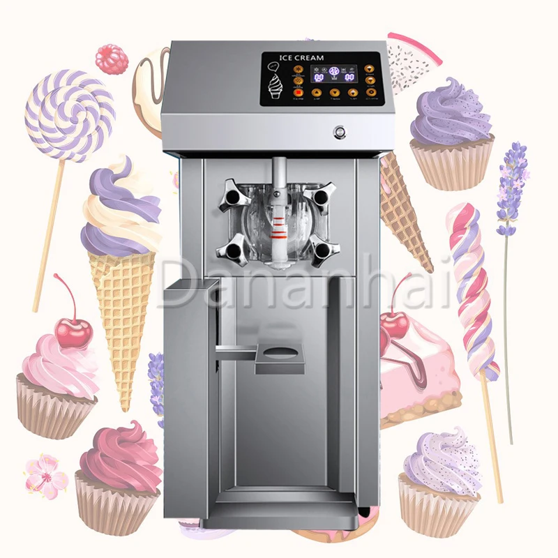 

New Commercial Small Frozen Yogurt Machine, Fully Automatic Stainless Steel Ice Cream Machine