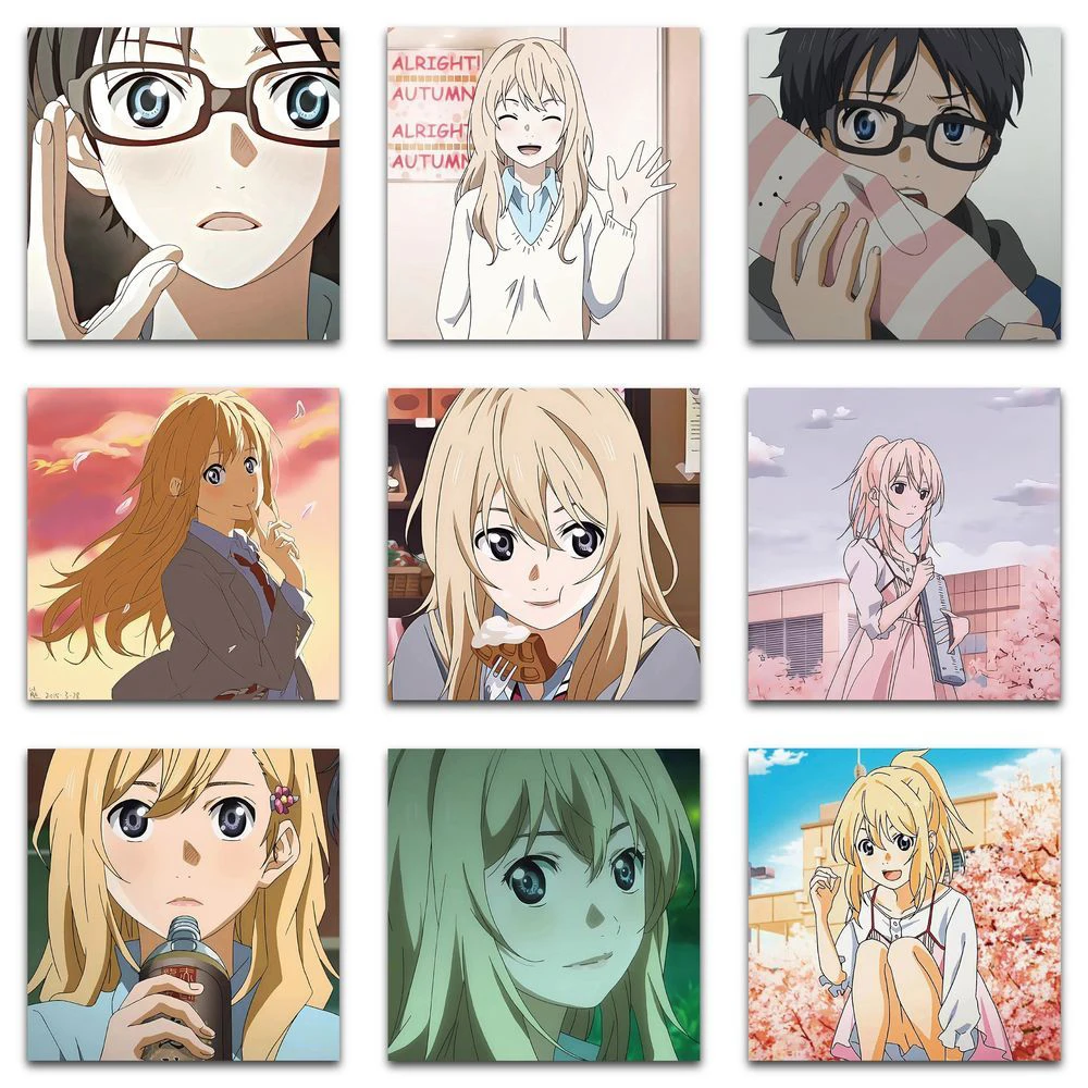 10/30/59pcs Miyazono Kaori Uw Lie In April Stickers Arima Kousei Anime Sticker Scrapbooking Laptop bagage Telefoon Cartoon Decal