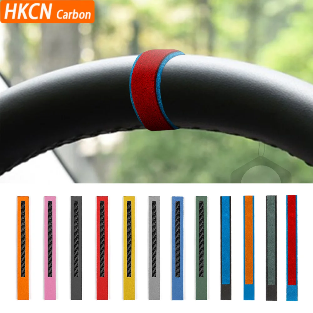 

Car Steering Wheel Top Marker For Audi A3 For Tesla Model Y 3 X S Center Line Red Marking Super Suede&Carbon Fiber Accessories