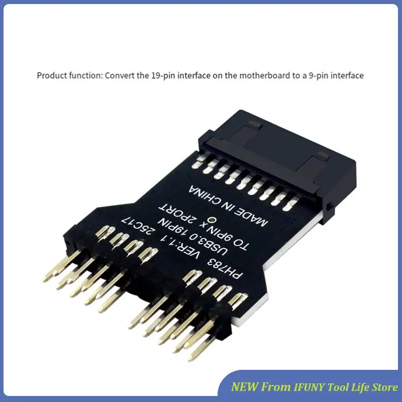 

USB 2.0 9-Pin Header Splitter Adapter 1 To 2 Extension For Motherboard Dual USB Hub Connectors For RGB Fans New