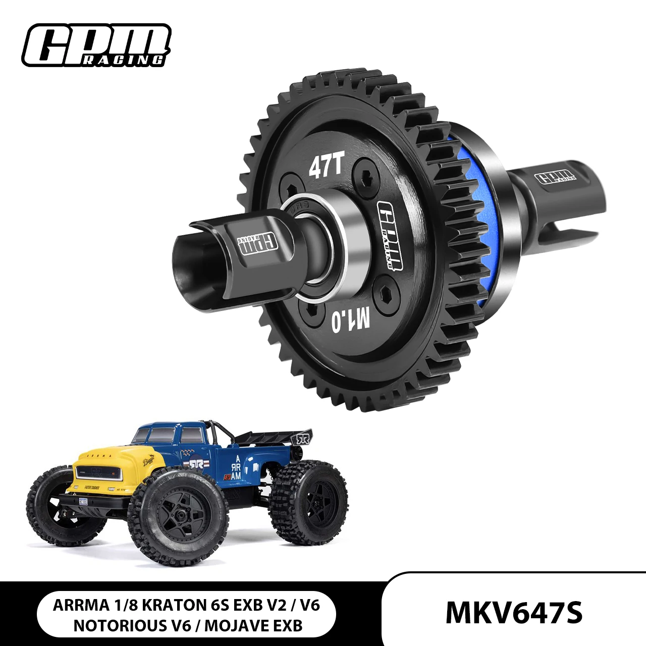 

20CrMnTi Steel+7075 Alu Center Complete Diffs ARRMA 1/8 Kraton V6 EXB Notorious