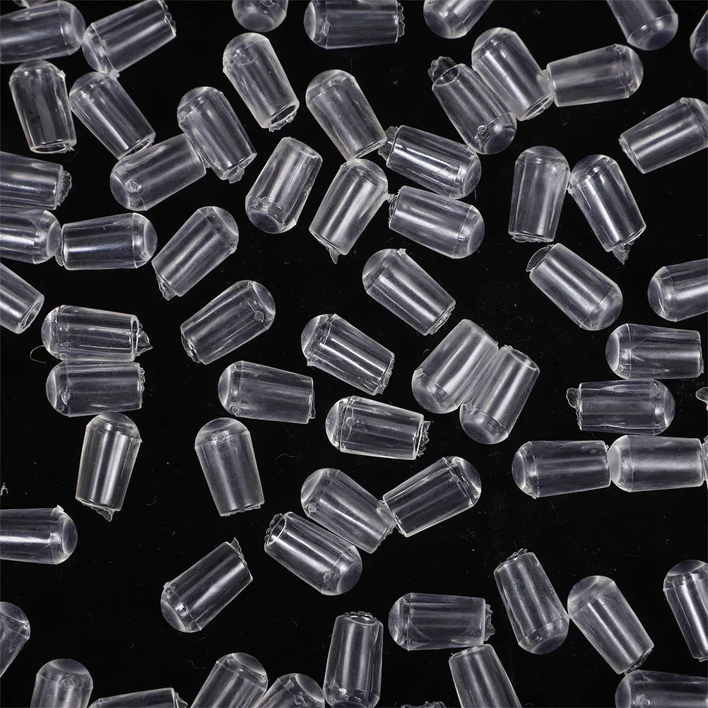 

200pcs White 5mm Round Plastic Hanger End Caps for Clothes Hanger Hook Ends Wire Thread Protector Lightweight Easy Storage