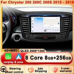 car video player For Chrysler 200 200C 200S 2015 - 2019 GPS Navigation Video Auto Stereo Multimedia Player Screen No 2din 5G Wif