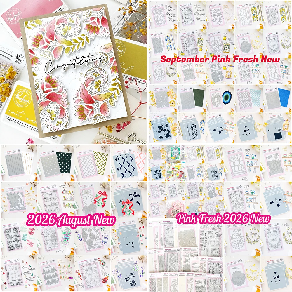2026 Frohe Weihnachten Festliche Holly Metall-Stanzformen Stempel Schablonen für DIY Scrapbooking Album Stempelherstellung Papierkarten Prägung