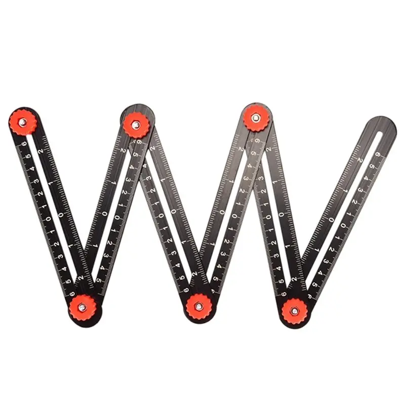 aluminum-alloy-6-foot-folding-ruler-multi-function-carpenter'-s-square-with-integrated-protractor