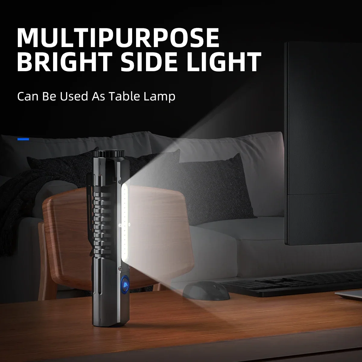 SQ03 Aluminum Alloy Waterproof Rechargeable Flashlight for Camping and Outdoor with Super Bright Magnet Handheld LED-High Lumens