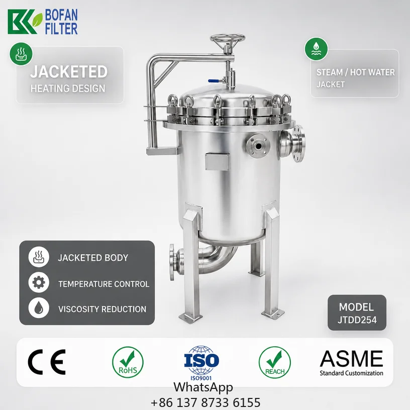Sanitary Jacketed Multi Bag Filter Housing For Water Treatment Plant With Factory Direct Price