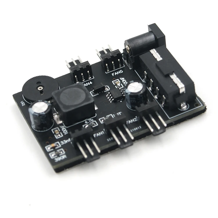 Chassis Fan Built-in Speed Controller Stepless Speed Control Hub Silent Helper DC Power Supply 12V