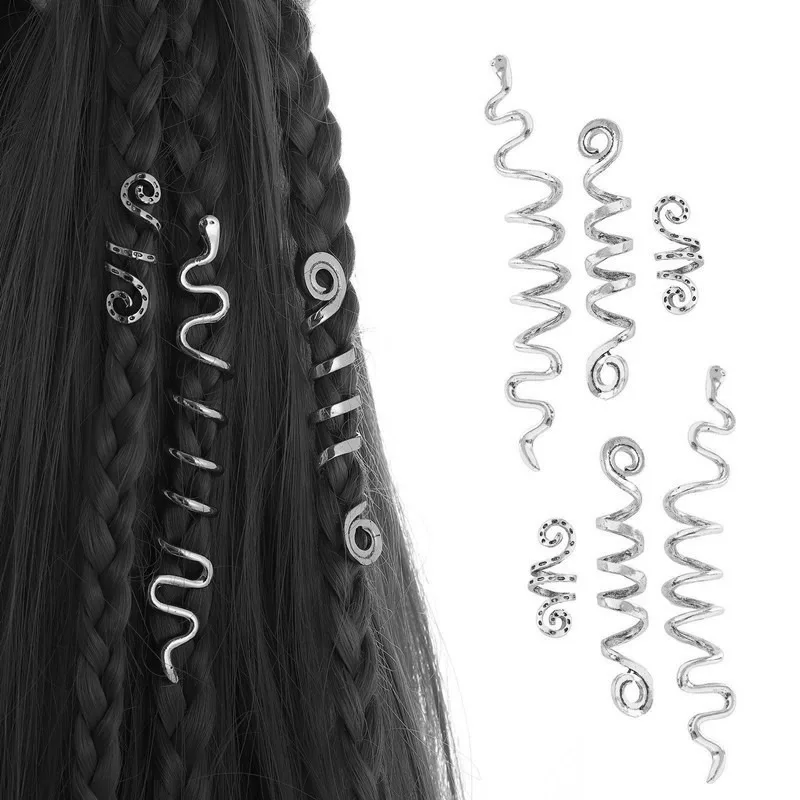 Acessórios para cabelo para trança Dreadlocks Hair Beads Acessórios Clips Anéis Headdress Dreads Hair Charms Jóias Hair Styling Tools