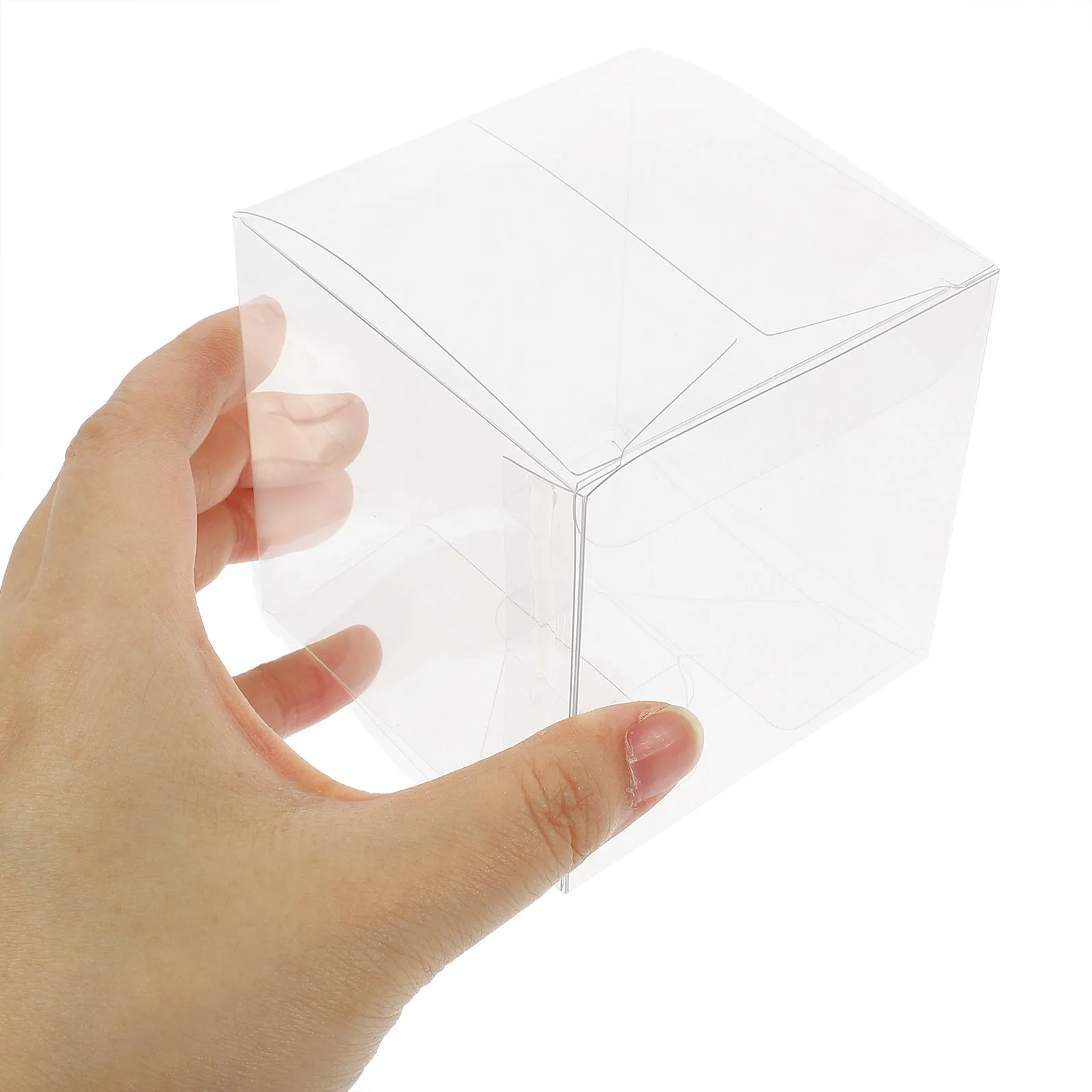 

25Pcs Clear Transparent Candy Boxes Square Cube Gift Storage Boxes for Wedding Party Favors Sweets Organizers Gift Box