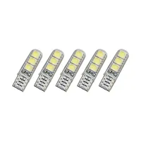 10*Silicone Shell Canbus Lamp White DC12V License Plate/194/W5W Car-5050-6SMD# Super Bright Energy-Saving