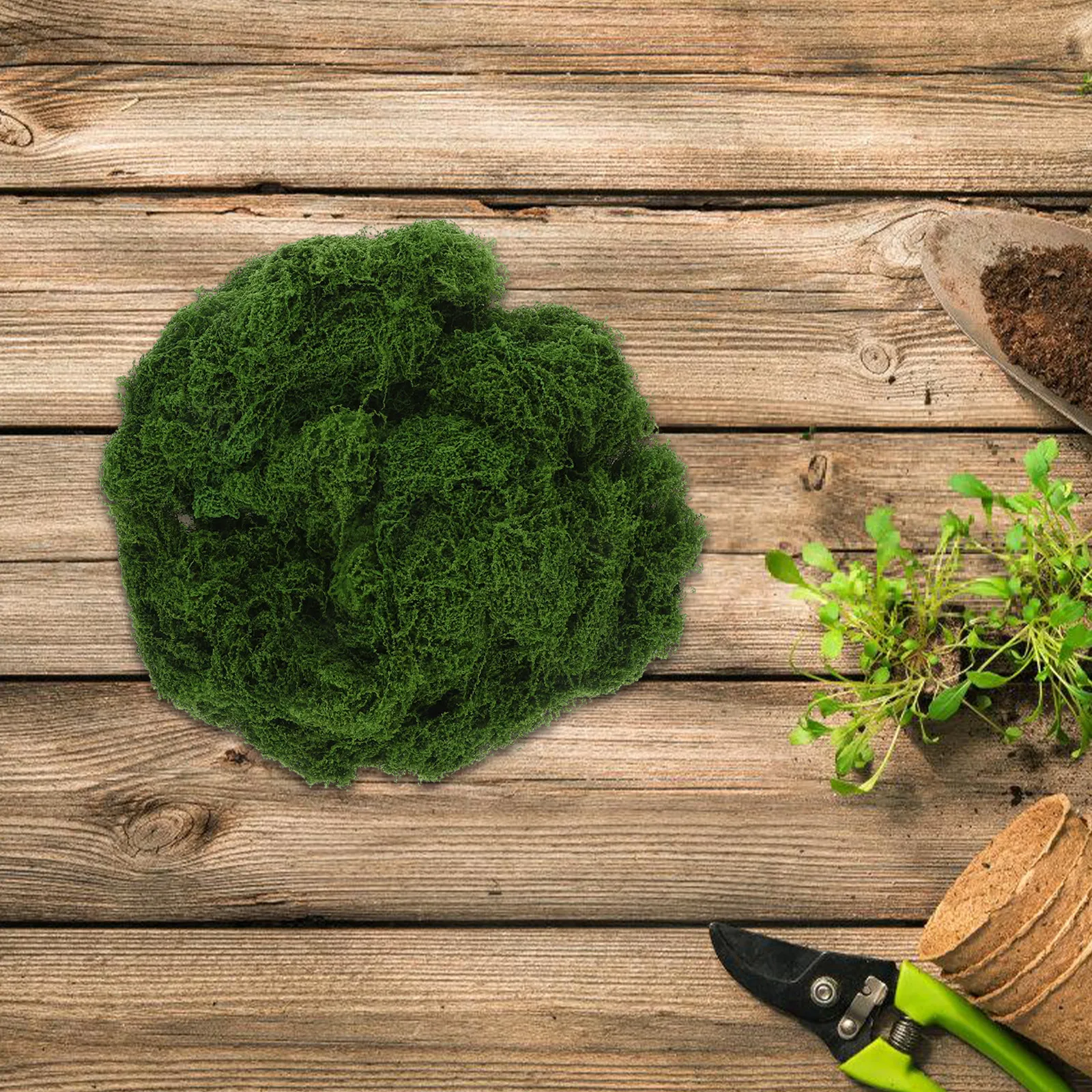 Plant Aquarium Pot - Künstliches Moos, künstliches grünes Dekorationsgras für