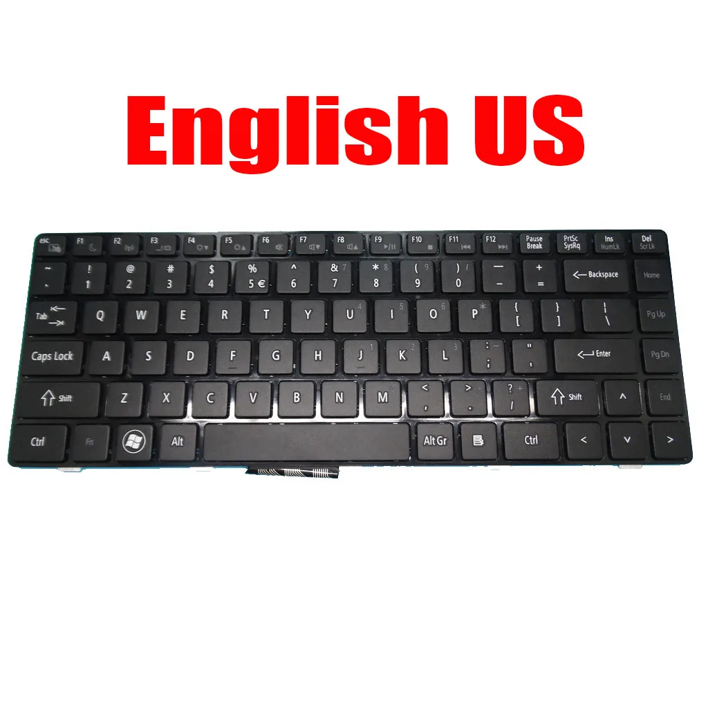 

Laptop Keyboard For Quanta JW3 JW3H JW6 JW6H DOK-V6369L01 English US Black With Frame New