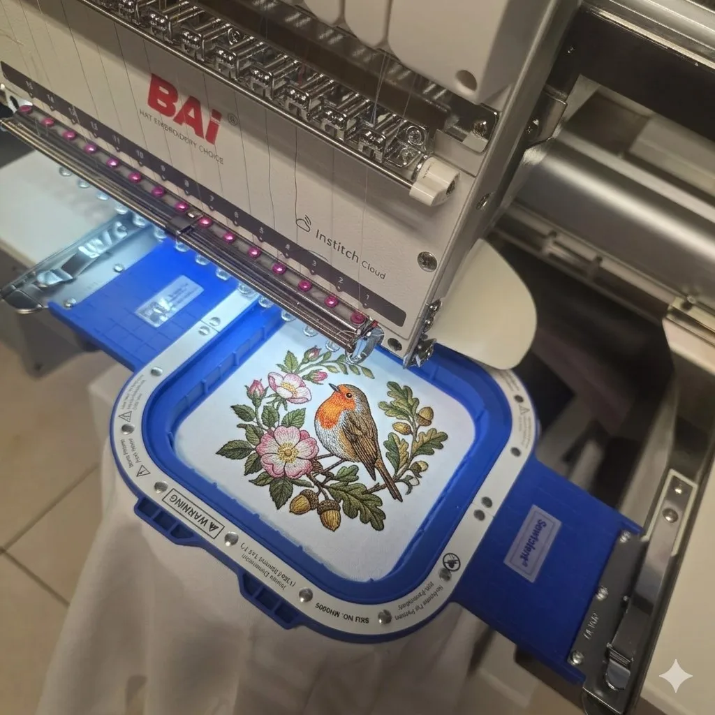 

BAI Mirror Vision 1501 V22 Vision KESI series embroidery machines with Sewtalent Magnetic Mighty Hoop Frame Embroidery Hoop