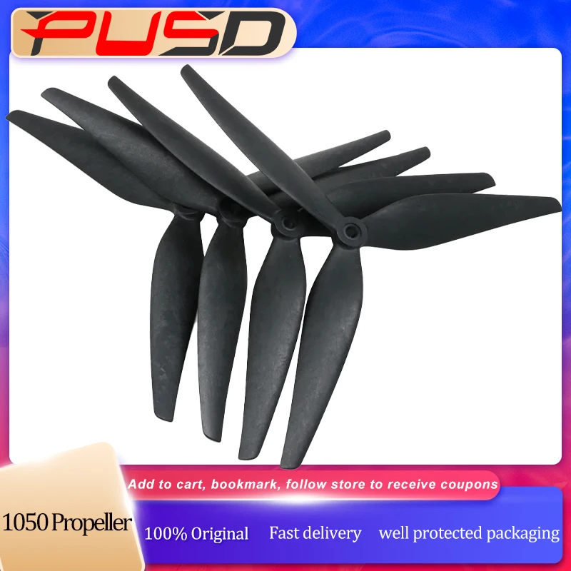 2 أزواج (4 قطعة) HQProp 10X5X3 1050 10 بوصة 3-Blade الكربون عززت النايلون المروحة ل FPV RC الطائرة بدون طيار