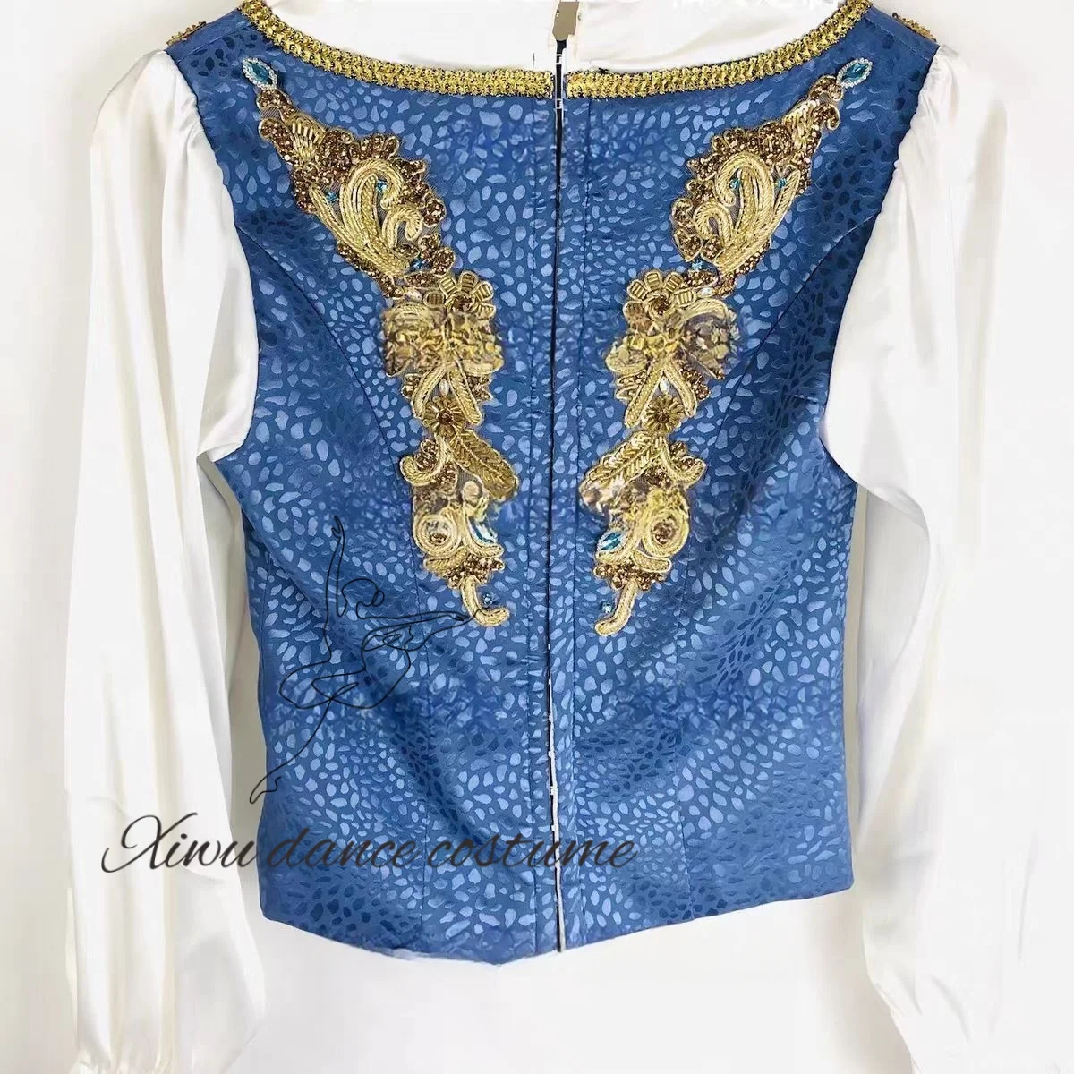 2025 New Custom men's ballet Jacket with gold trim Men's performance Dance Jacket Exquisite universal menswear