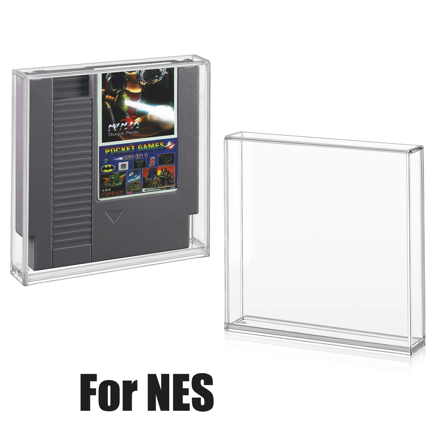 Estuche Acrílico para Cartuchos de Juegos NES - Caja de Almacenamiento Transparente para Tarjetas NES