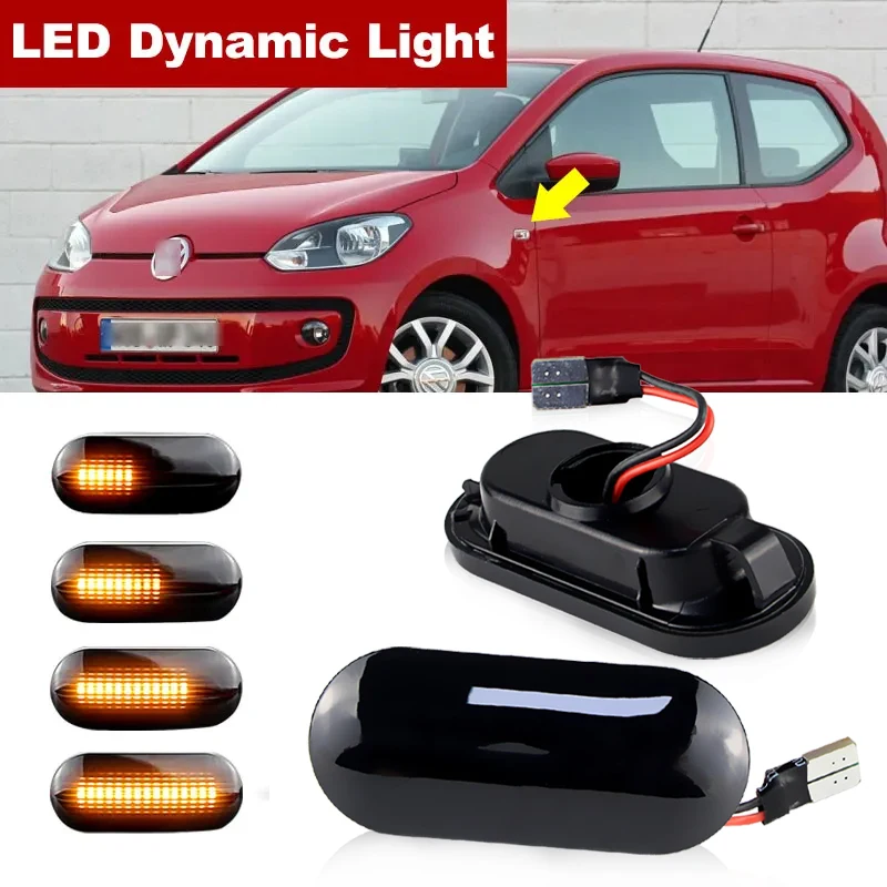 For Volkswagen VW Up e-Up 121 122 BL1 BL2 2011 2012 2013 2014 2015 2016 Dynamic LED Indicator Side Marker Signal Accessories