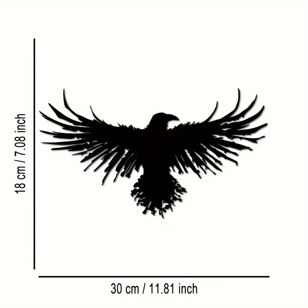 Unique Black Metal Crow Wall Decor Ideal For Bringing Charm And Style To Your Living Room With Elegant Silhouette Design